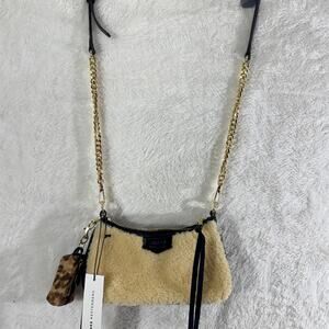 Aimee Kestenberg Cream and Black Crossbody Bag NWT